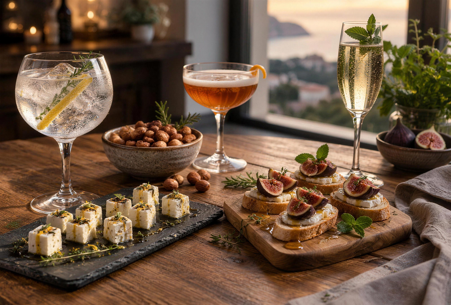 Apéro corse Bimari : trois duos de bouchées et de cocktails