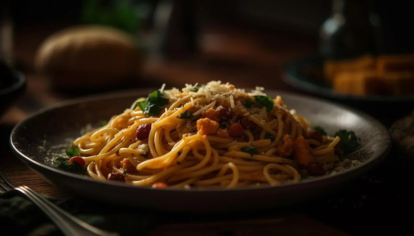 Linguine à la Balanina : pâtes aux herbes aromatiques corses, truffe et cèpes BIMARI pour 4 personnes