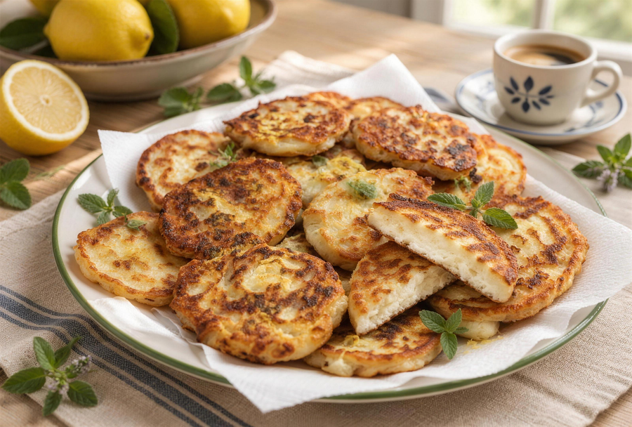Migliacci corses au brocciu, zeste de citron et népita