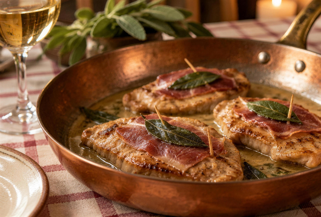 Saltimbocca de veau à la sauge et à la coppa corse
