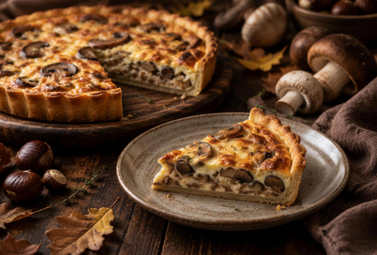 Tarte aux champignons et cèpes à la Balanina