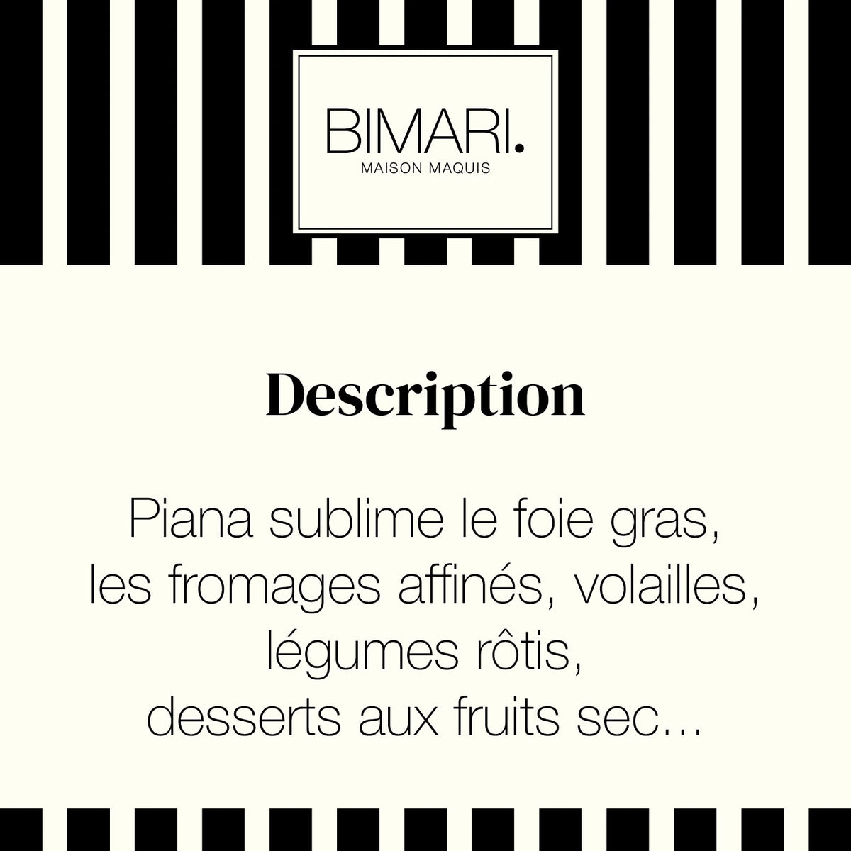 Cartouche de présentation Piana Bimari
