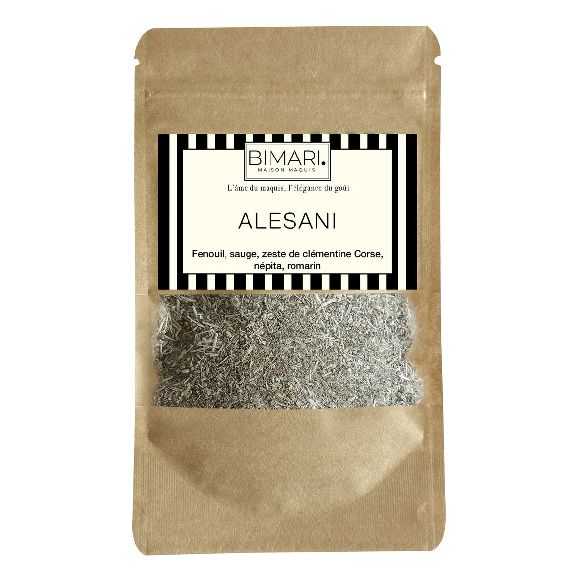 Recharge Alesani Bimari en doypack, mélange bio népita, romarin, sauge, fenouil et clémentine