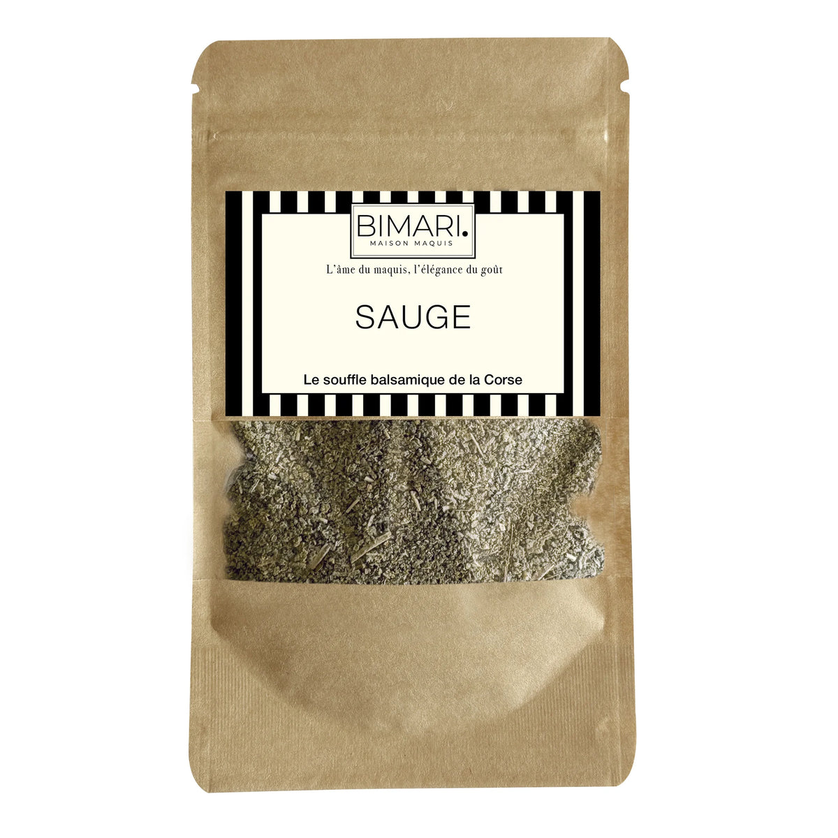 Recharge Sauge Bimari en doypack, sauge bio de Corse en poudre