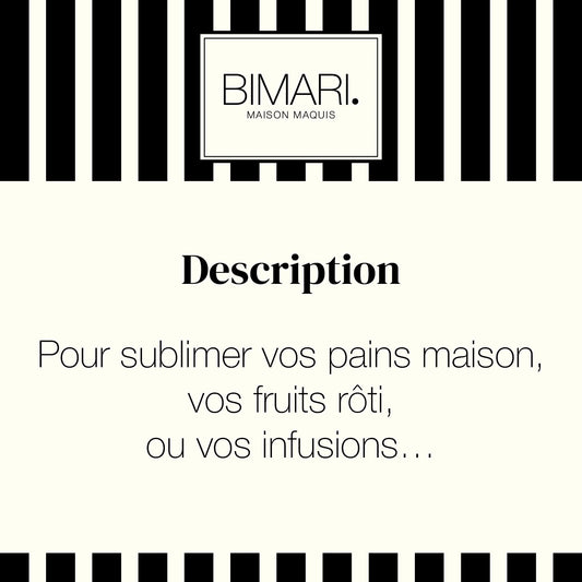 Cartouche de présentation Immortelle Bimari, fleurs d'immortelle bio de Corse en doypack