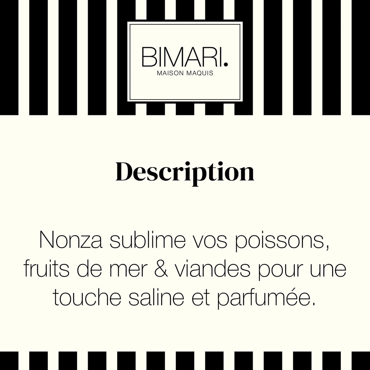 Cartouche de présentation Nonza Bimari