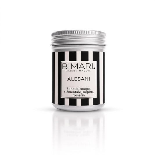 Pot en aluminium Alesani Bimari, mélange bio népita, romarin, sauge, fenouil et clémentine