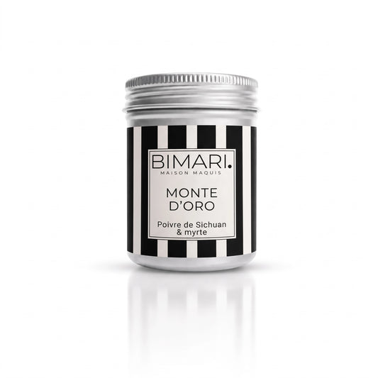 Pot en aluminium Monte d'Oro Bimari, poivre de Sichuan et myrte bio de Corse