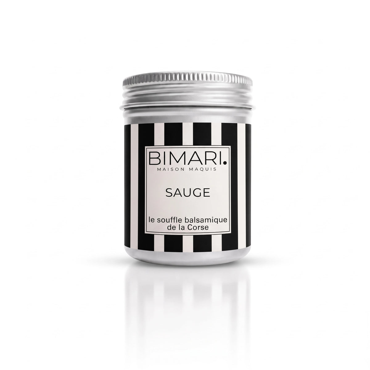 Pot en aluminium de sauge bio de Corse en poudre Bimari